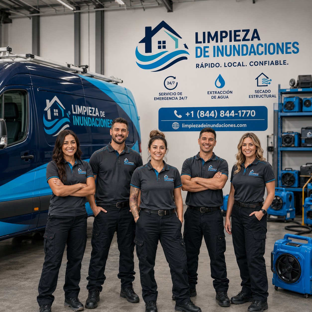 Equipo de técnicos de Limpieza De Inundaciones